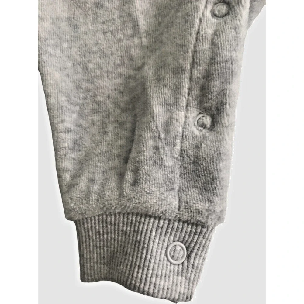 Juicy Couture Baby Girls Gray Long Sleeve Coverall – 3/6M – Rhinestone Logo